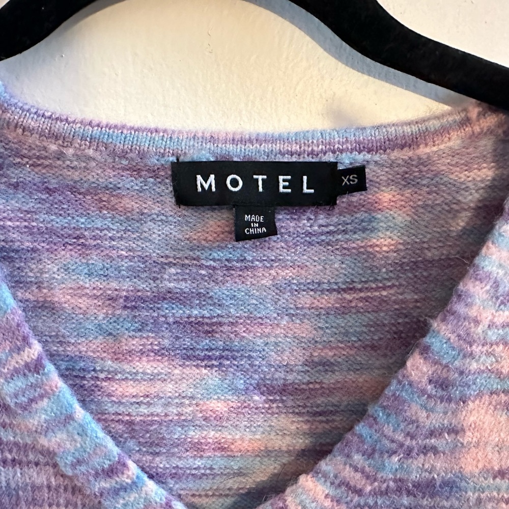 Knit Lilac Print Crop Top